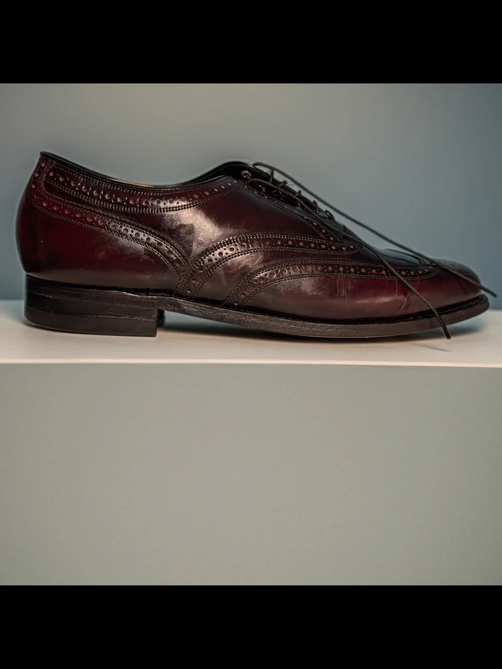 Vintage Florsheim Men's Burgundy Imperial Wingtip Oxfords Size 11